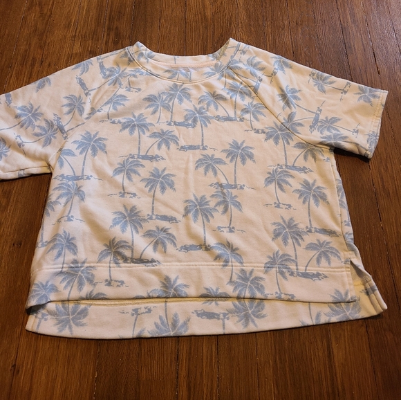 Lou & Grey for Loft Gray Pullover cropped Sweatshirt M - Picture 2 of 6